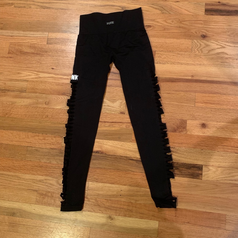 PINK leggings with slit sides